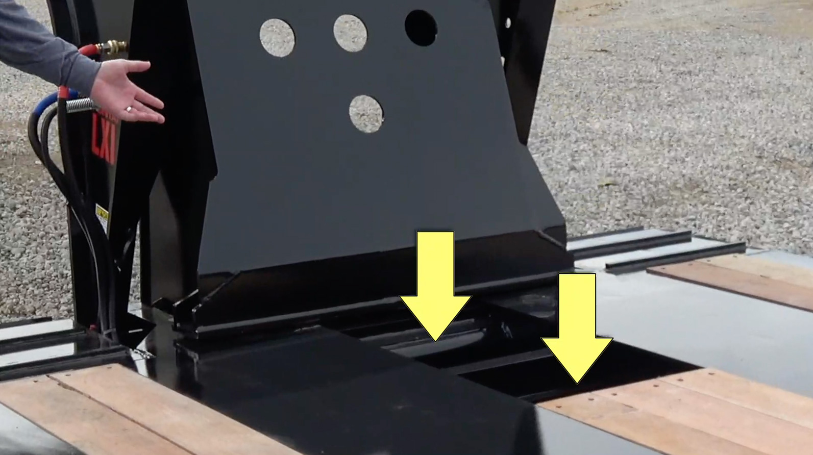 Cable storage area on deck